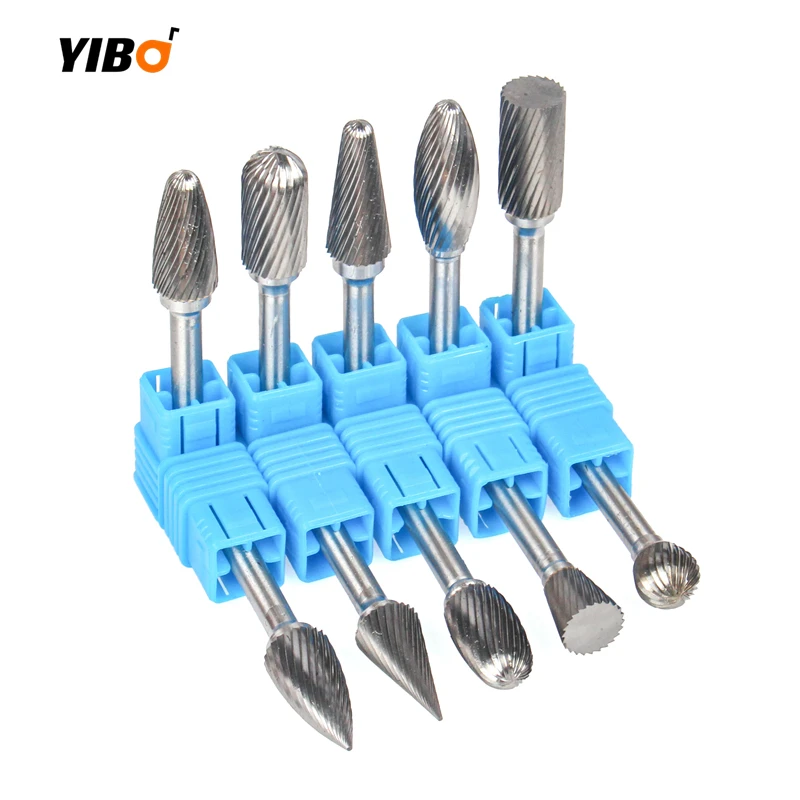 Carbide Rotary Burr File Tool Point Die Grinder Abrasive Tools Drill Milling Carving Bit Tools Head Tungsten