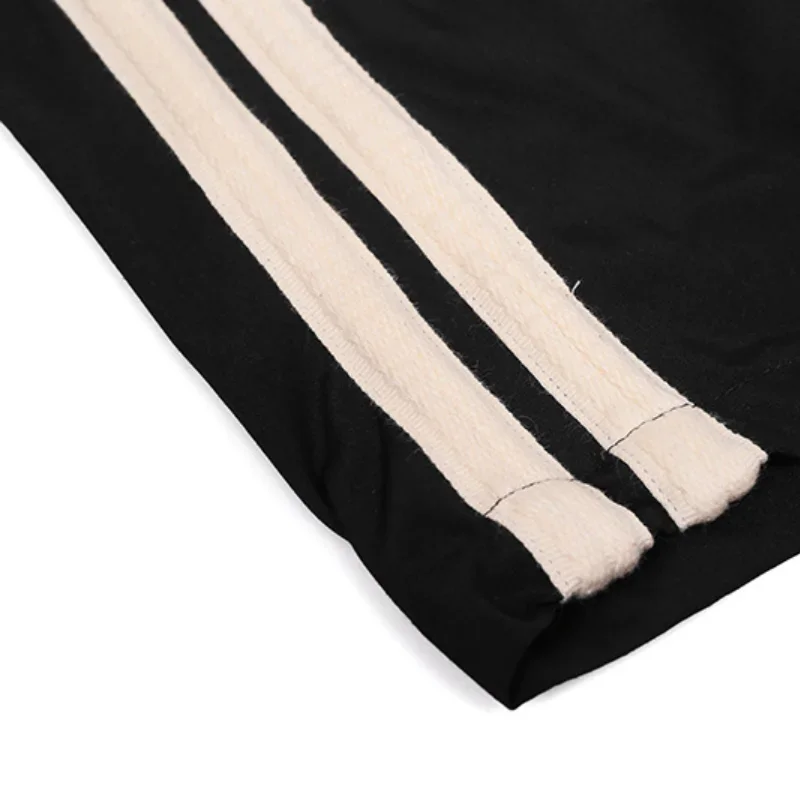 High Street Rick Shorts for Men Pants Women Clothes Y2k Owens Black Loose-fitting Webbing Five-quarter Length Ro Trousers