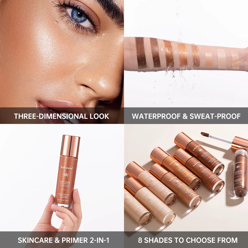 Radiant Glow Liquid Highlighter & Face Contour Shimmer Booster