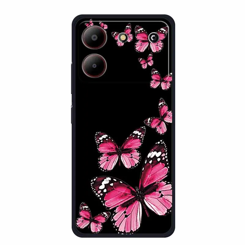 Cute Cartoon Cat Black Silicone Soft Phone Case - Stylish Protective Back Cover