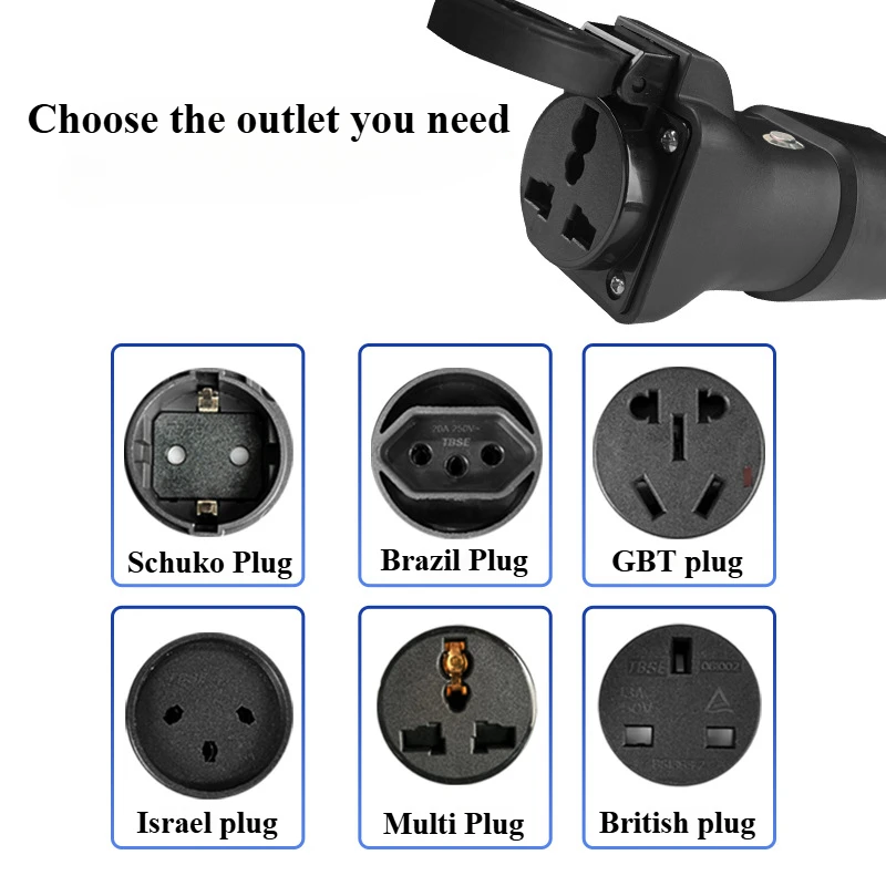 V2L Discharger Optional Plug for Type2 Car Dischar EV Adapter V2L Vehicle to Load Type 2 Support MG BYD SMART Xpeng v2l connector ev charging adapter
