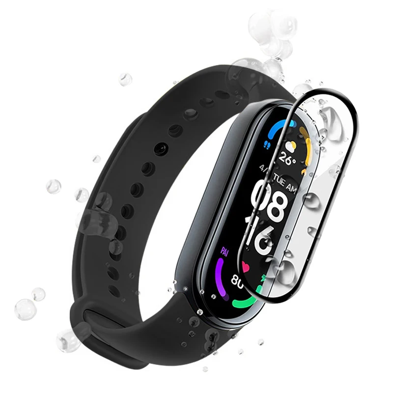 10D Film Glass for Xiaomi Mi Band 8 7 6 Screen Protector Miband 6 5 4 Smart  Watchband Full Protective Cover Case Strap Bracelet - AliExpress