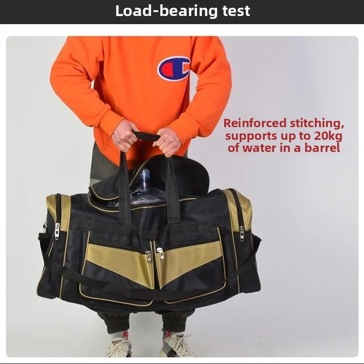 Extra Large Capacity Travel Bag Handheld Luggage 90L Men's Backpack Moving Home Clothes Storage Quilt Oxford Cloth Foldable - 2