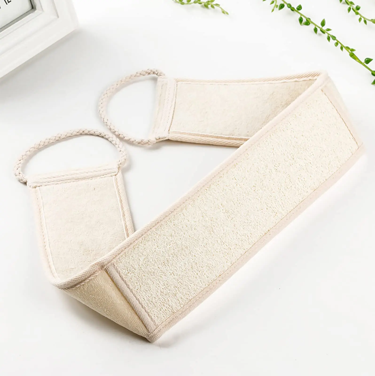 Bath Sponge Natural Exfoliating Loofah Sponge Scrubber  Body Backwash Belt Back Exfoliator Strap Bath Accessories 6