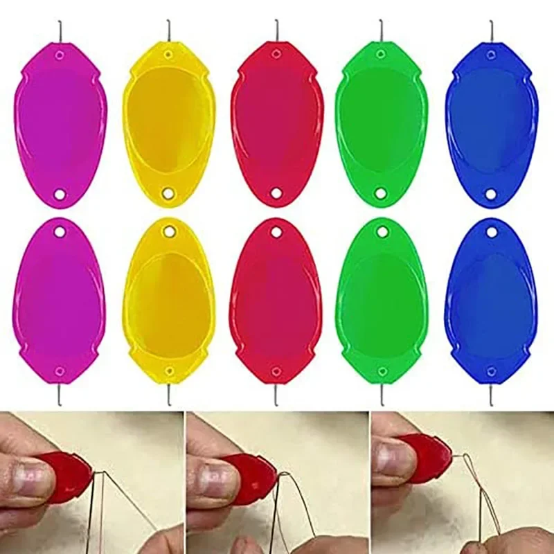 노인 가이드 바늘 실 실기 손 재봉틀 DIY 바느질 스레딩 도구, 10 개