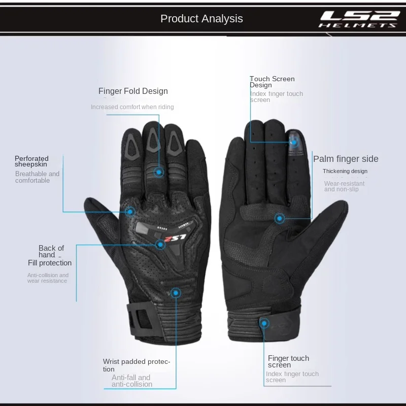 LS2 ������� �尩 ���� ���� ��⼺ ���� ��ȣ ��� ���� �հ��� ��ġ ��ũ�� Guantes Motocross LS2