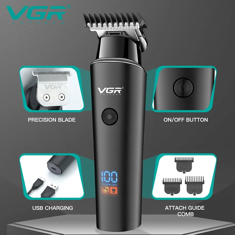 Professional Hair Clipper Rechargeable Hair Trimmer For Men Shaver Beard Trimmer Men Hair Cutting Machine Beard Barber Hair Cut_voghion.com