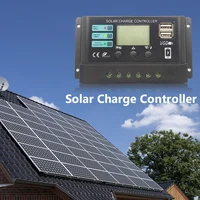 Contrôleur de charge pour panneaux solaires, 10A, 20A, 30A, 12V, 24V, long contrôleur pour Lifepo4, batterie au lithium GEL, plomb-acide, expédition 24h 2