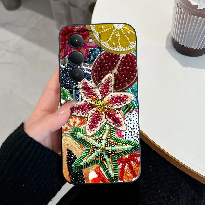 Delicate Lace Pattern Phone Case with Camera Protection & Shock Absorption