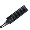 40cm 1 to 5 4-pins PWM CPU Cooler/ Case/ Chasis Cooling Fan Power Cable Hub Splitter Adapter Black Sleeved Jacket