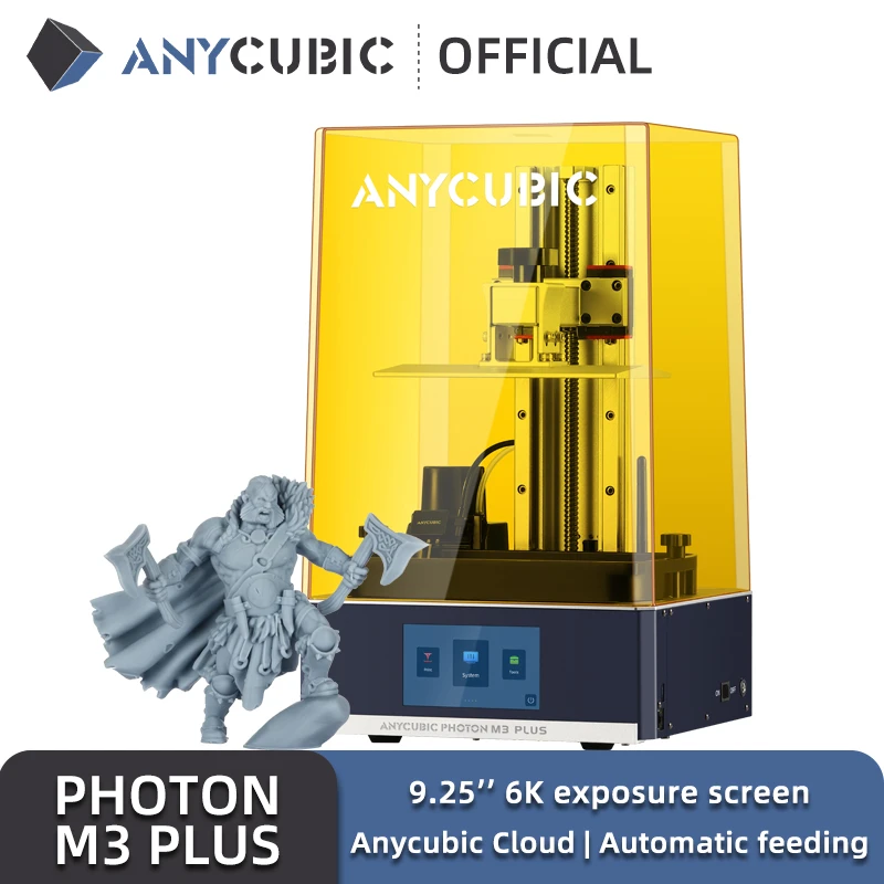 large 3d printer ANYCUBIC Photon M3 Plus LCD 3D Printer With 9.25‘’ 6K Screen 6L Huge Build Volume Up To 10cm/hr High Speed 3D Printing best 3d printer