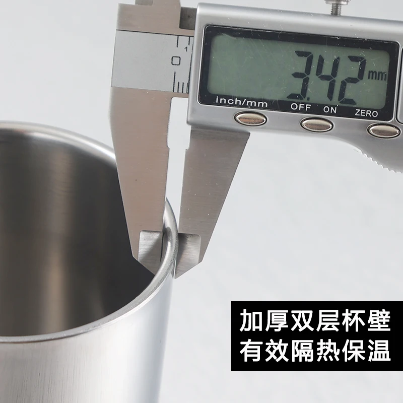 Double Wall Tumbler Stainless Steel Silver Beer Mug Double Wall Coffee Tea Wine Milk Tumbler Portable Travel Water Cup Kitchen Drinkware 350ml/500ml