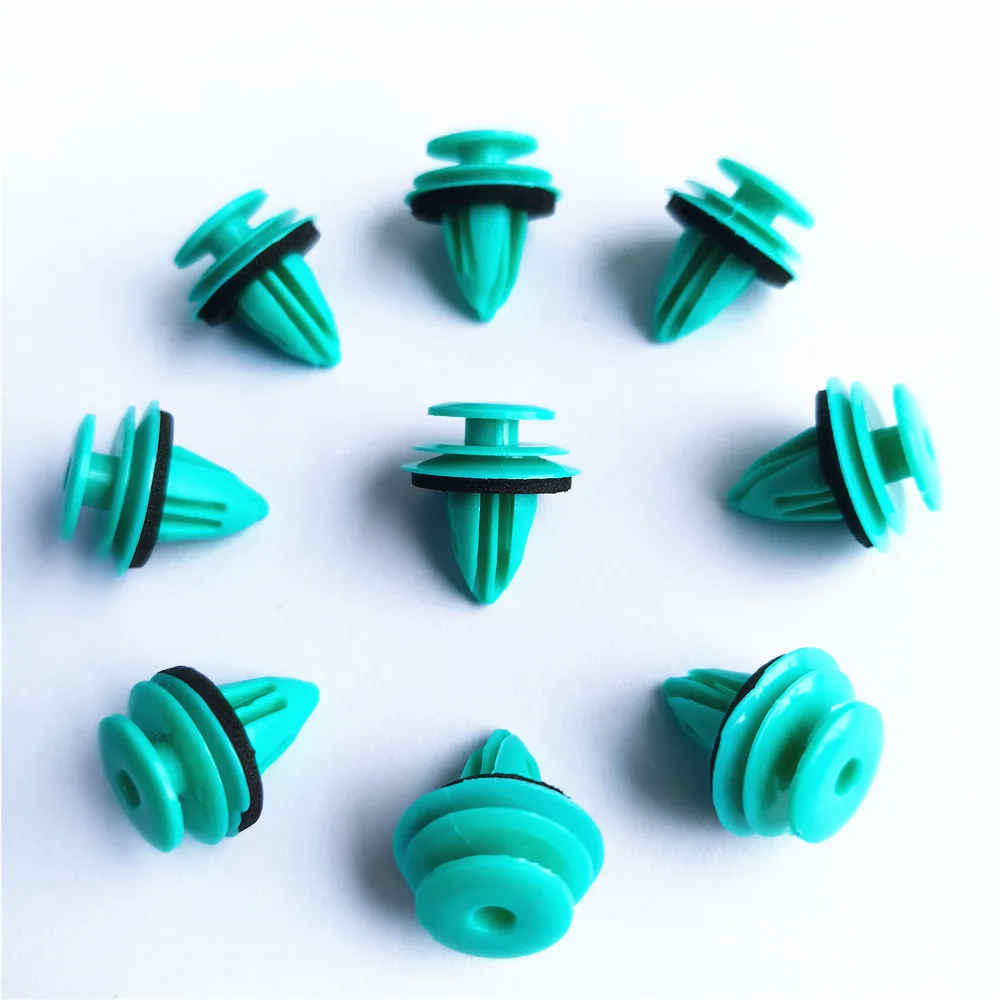 

50Pcs Universal Auto Door Trim Panels Fastener Clips Car Vehicle Blue Nylon Fixed Bumper Screw Nut Rivet Drop Shipping