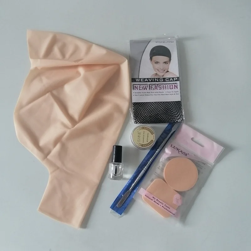Latex Bald Head Cover Fake Skin Without Shaving Performance Props Monk Nun