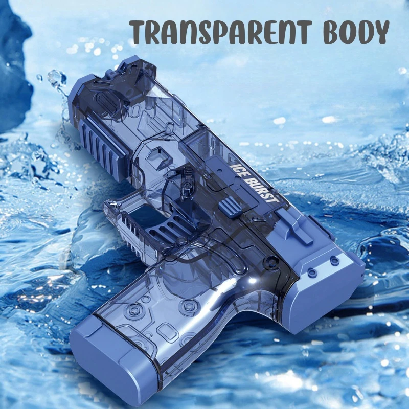 Portable Water Gun Children Manual Ice Burst Automatic Reloading Waterguns Summer Outdoor Pool Garden Fight Games Toys for Kids 2