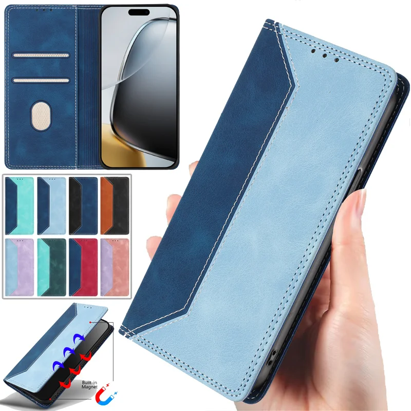 Elegant Magnetic Flip PU Leather Wallet Phone Case with Card Holder and Back Cover