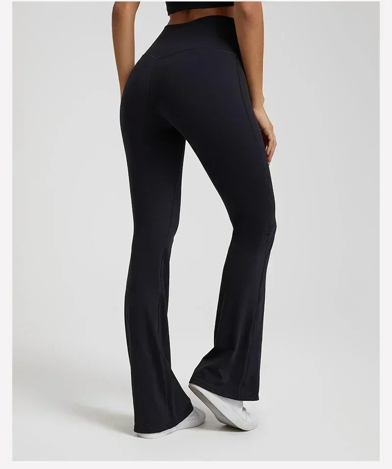 Lemon Align Women Sport Flared Pants Low-rise Leggings Outdoor Casual Hip Lift Sport Trousers Fitness Pants Dance Wide Leg Pants