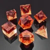 Bescon Crystal Clear (Unpainted) Sharp Edge DND Dice Set of 7, Razor Edged Polyhedral D&D Dice Set for Role Playing Games 1