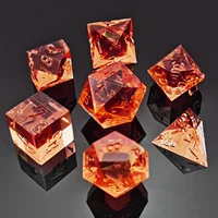 Bescon Crystal Clear (Unpainted) Sharp Edge DND Dice Set of 7, Razor Edged Polyhedral D&D Dice Set for Role Playing Games 1