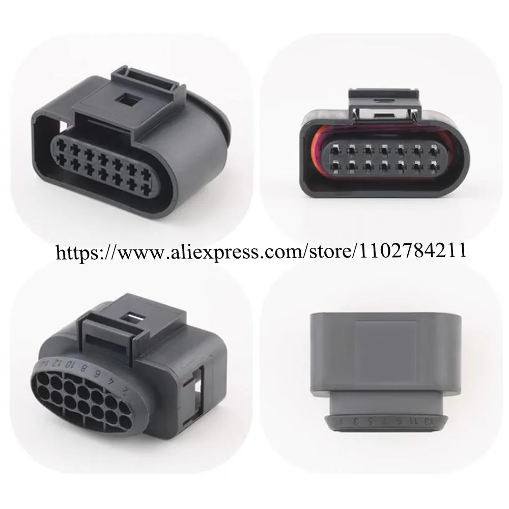 100Set 6X0973717 automotive Waterproof male female wire connector terminal plug 14 pin socket rubber seal