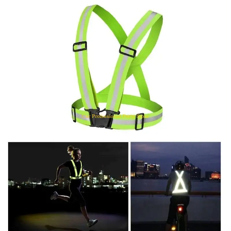 R53d 여성 오토바이 반사 조끼 조절 가능한 안전 용품 야간 도로