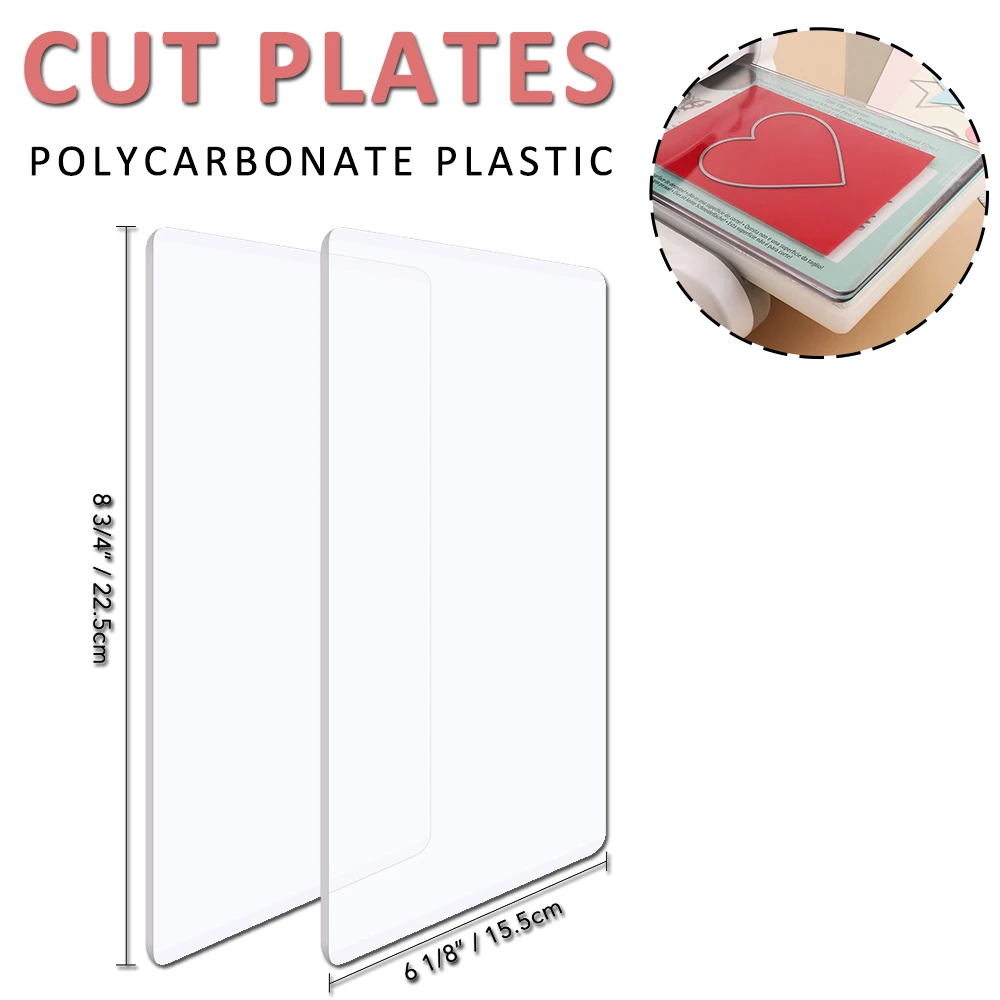 1PairStandardCuttingPadsforDieCuttingMachineClearPlastic