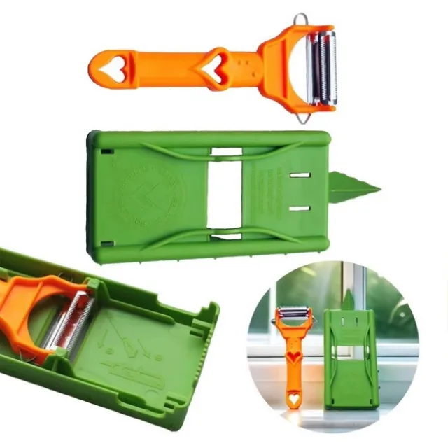 Multi Potato Peeler สแตนเลสแบบพกพาเครื่องตัดผลไม้มัลติฟังก์ชั่ผัก Chopper เครื่องมือสําหรับ Home Kitchen 4