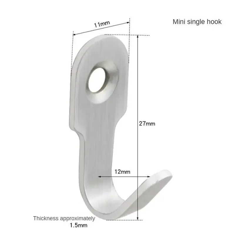 

Stainless Steel Solid Single Hook Clothes And Hats Hook