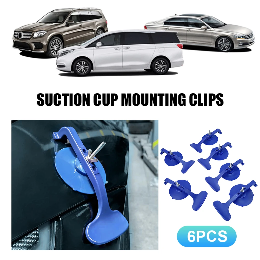 6Pcs Suction Cup Clamp Set Adjustable Glass Mounting Holder for Convertible Glass Windshield Repair for Fix Leaks in Convertible 3