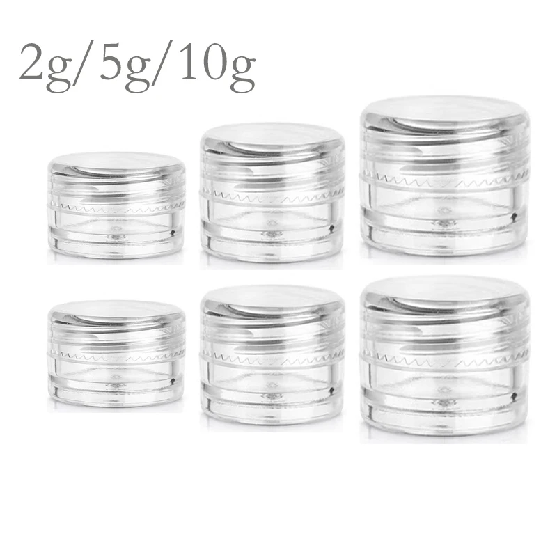 100pcs 2g/5g/10g Cosmetic Makeup Lip Balm Container Jar Pots