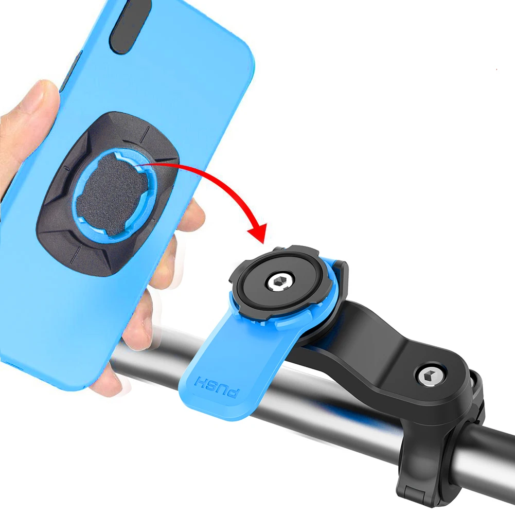Motorcycle Bike Phone Holder Stand Bicycle Handlebar Phone Holder  Self-Locking Holder 360° Rotatable for Xiaomi Security Bracket - AliExpress