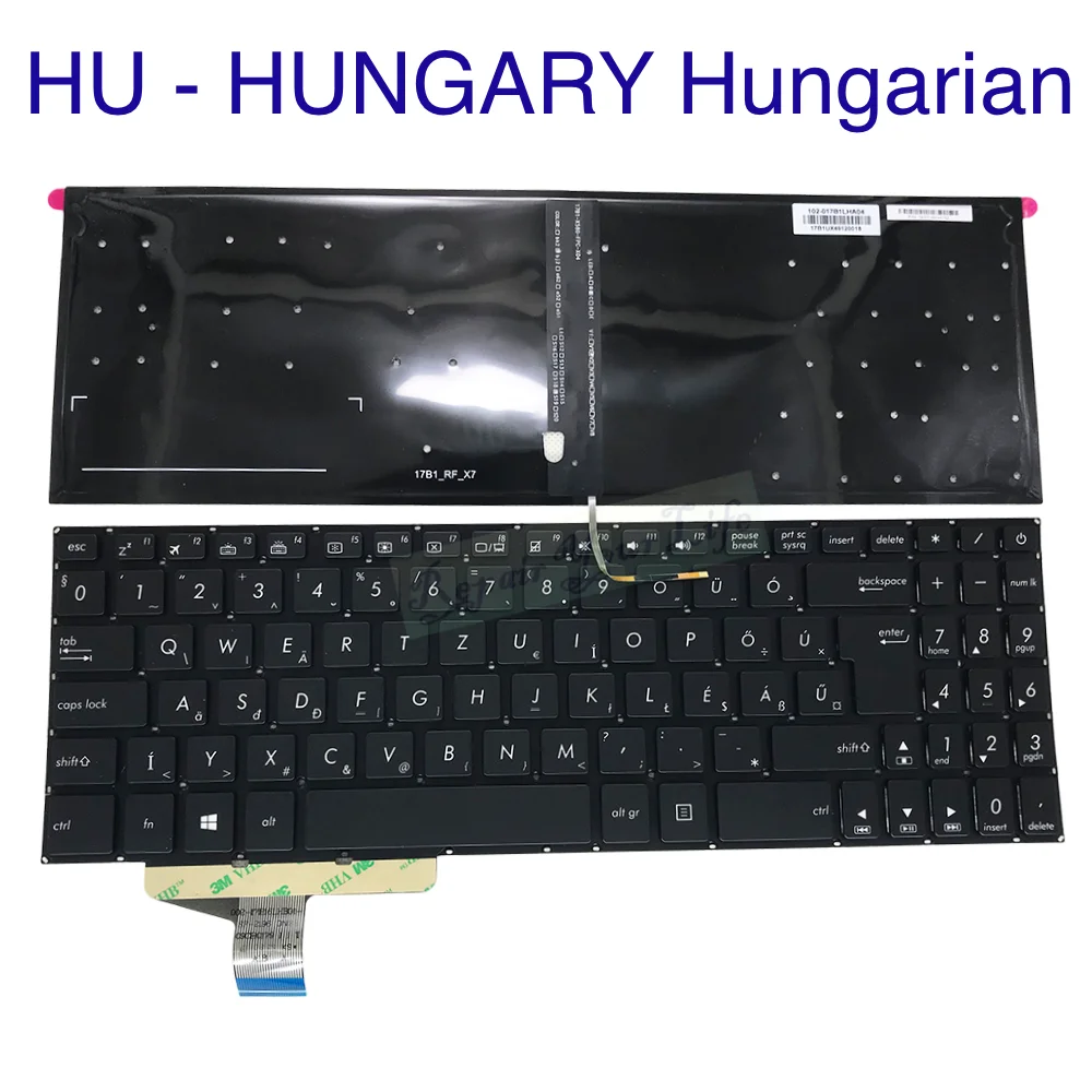 Teclado Retroiluminado para Asus Vivobook Italiano Grego Espanhol Teclado Latino N580 it gk hu la N580v N580vd N580vn N580gd - Imagem 2