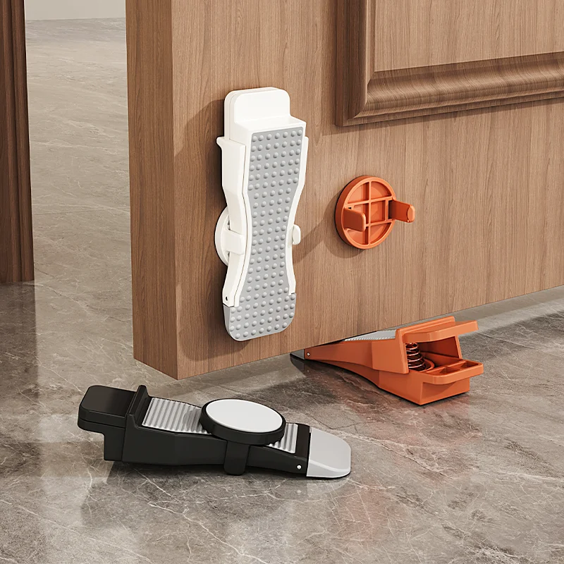 Adjustable Height Door Stopper Wedge Non-Slip Rubber for Home Office Windproof Anti-Collision Floor Protector for All Door Types