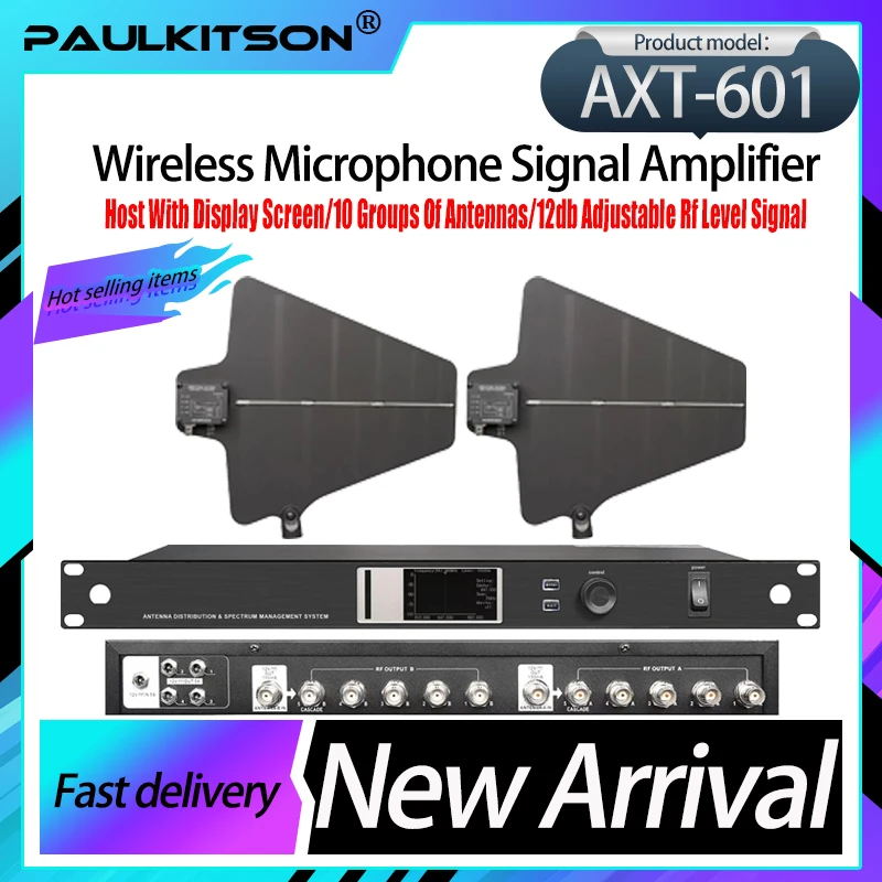 Wireless Microphone Paulkitson Wireless Microphone AXT601 Antenna Amplifier Stage Performance Microphone Receiving Signal Enhancement Campus Outdoor