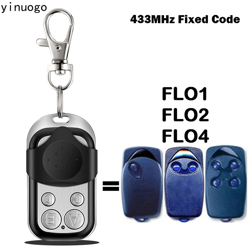 Clone Nice Flo1 Flo2 Flo4 Telecomando Per Porta Del Garage 433.92Mhz Codice Fisso Apriporta Per Garage Trasmettitore Telecomando Per Cancello