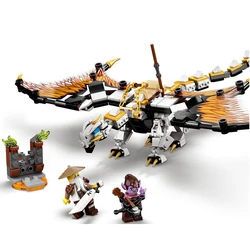 Blocs de construction ninjago, jouets pour enfants, nouvelle série Ninja, Dragon volant de combat de maître Wu, Compatible avec 2020, 71718 