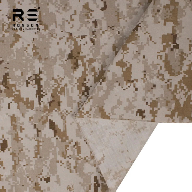 hot sale 50% Nylon 50% Cotton Ripstop fabric MARPAT Desert NYCO5050 tactical fabric use for uniform in stock