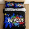 Graffiti Rainbow Friends Cartoon Duvet Cover UK Single Double King US Twin Full Queen Size Bed Linen Set 3