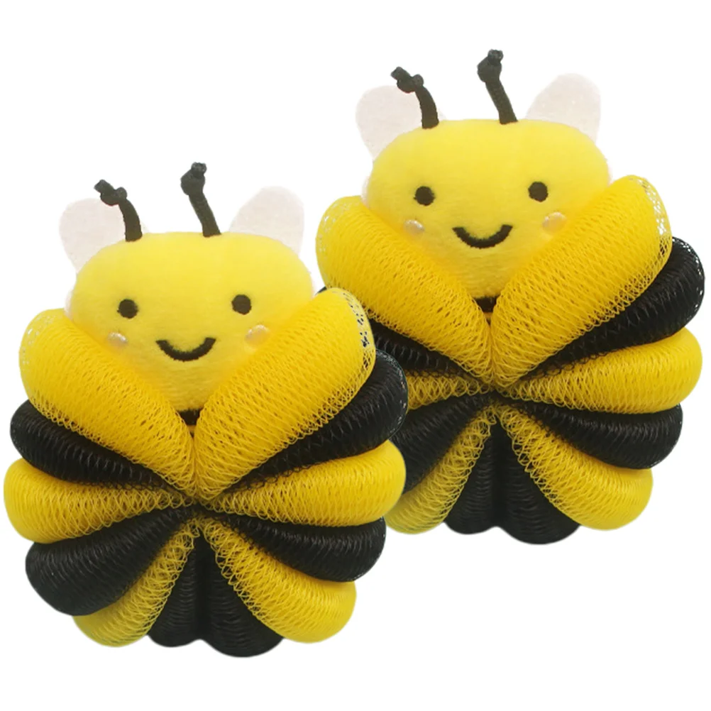 

2pcs Cartoon Shower Loofah Kids Bath Loofah Body Scrubber Bath Shower Loofah