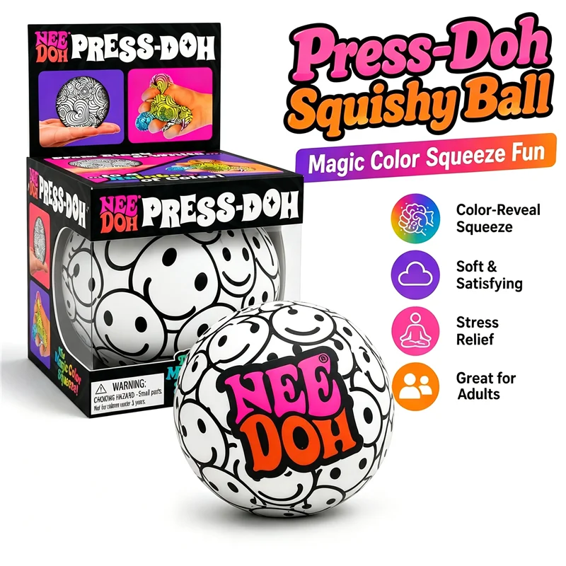 Color-Changing Squishy Stress Relief Ball - Sensory Toy Gift