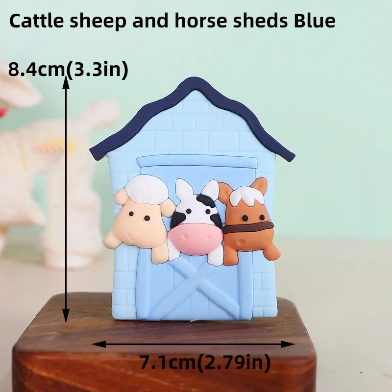 Set taarttoppers koe: decoraties voor het verjaardagsfeestje van de boerderij - Nederland