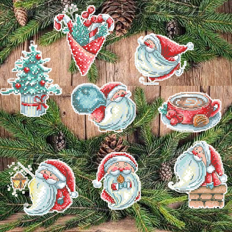 BXT027 Decoration Home Decor Homfun Craft Christmas Cross Stich Set Counted DIY Cross Stitch Kits Fridge Refridgerator Magnets