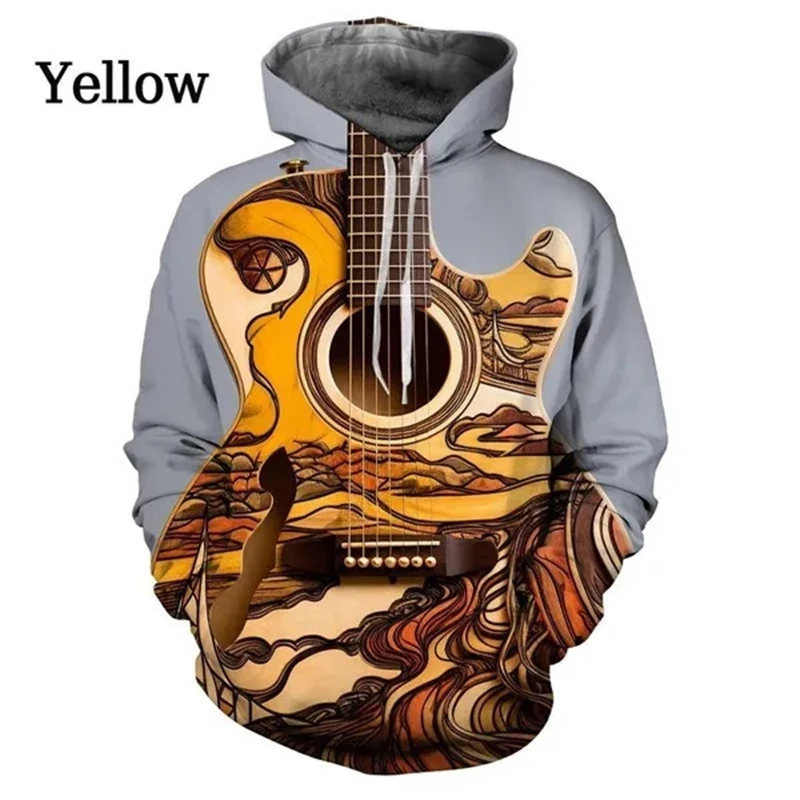 thumbnail image 1 of Sudadera con capucha con estampado 3D de instrumento musical divertido, sudadera con capucha de estilo hip hop callejero, divertida y con personalidad, sudadera informal y genial, 1 of 5