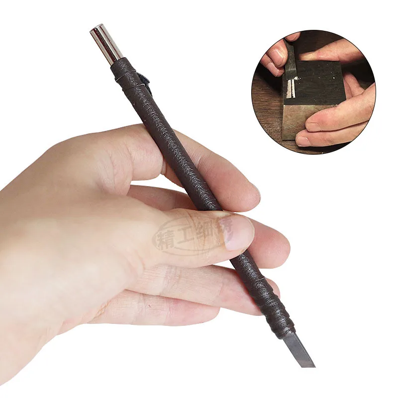 

8pcs Tungsten Steel Jewelry Carving Knife Set Kit Wood Seal Stone Jade Graver Lettering Engraving Hand Tools with Leather Bag