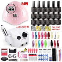 Nail Gel Kit With LED Nail Light Dryer Nail Drill Machine Nail Extension Gel Kit Quick Drying Hands Feet Nail Art Tool Wholesale 2