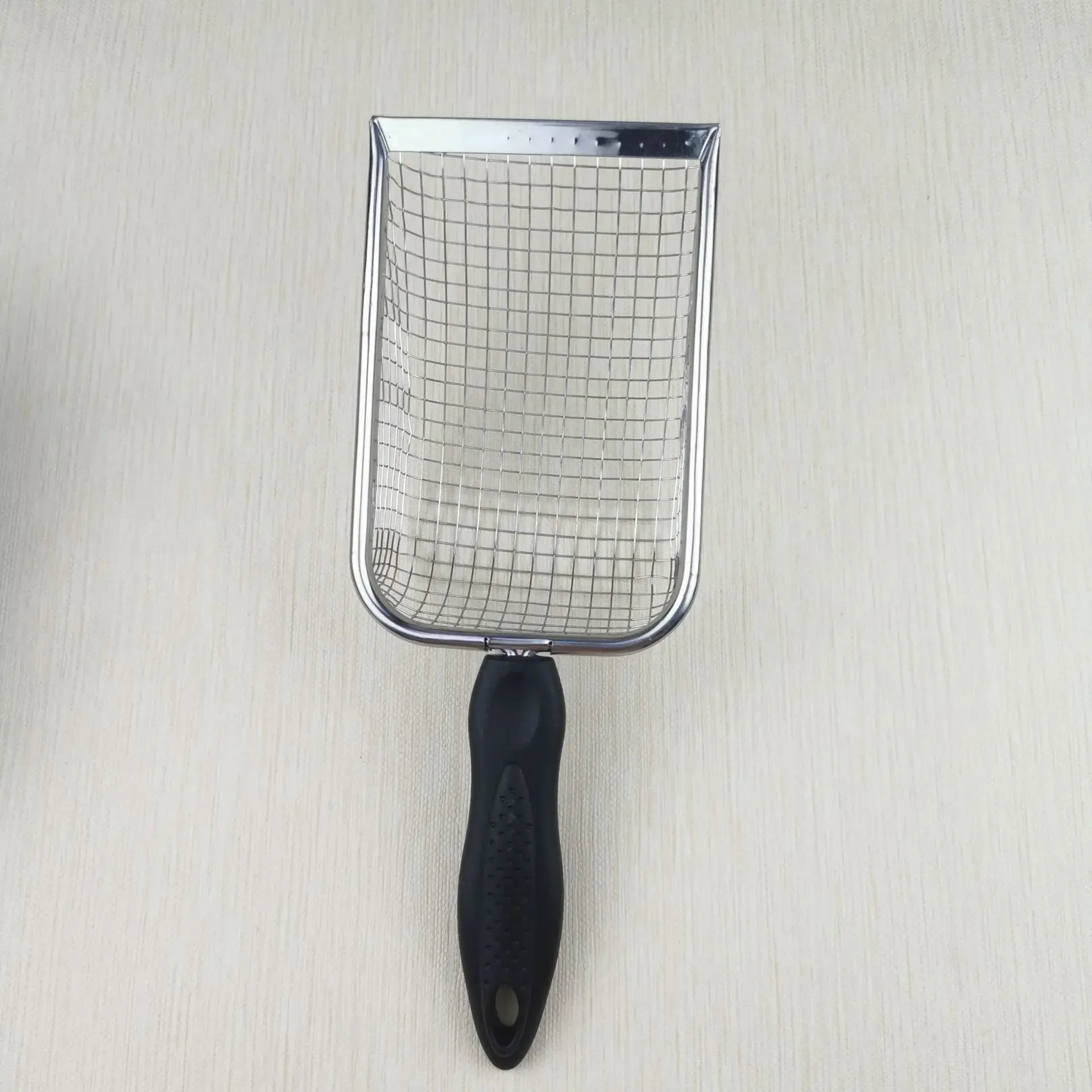 Stainless steel fine mesh cat litter scoop – 5.0x5.0mm mesh sifter