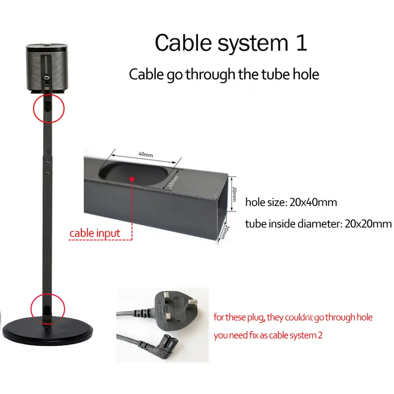 (1 pair=2pcs) SF10L 82.5cm-114cm Round Column Base Adjust Surround Sound Speaker Display Floor Stand Q930 Q990B Q30B Q90B 9500S - Image 3