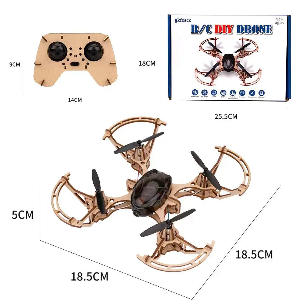 WOODEN DIY DRONE 組み立て式 木製ホビードローン 自分で組み立てて飛ばそう！空撮やプログラミングもできる木製