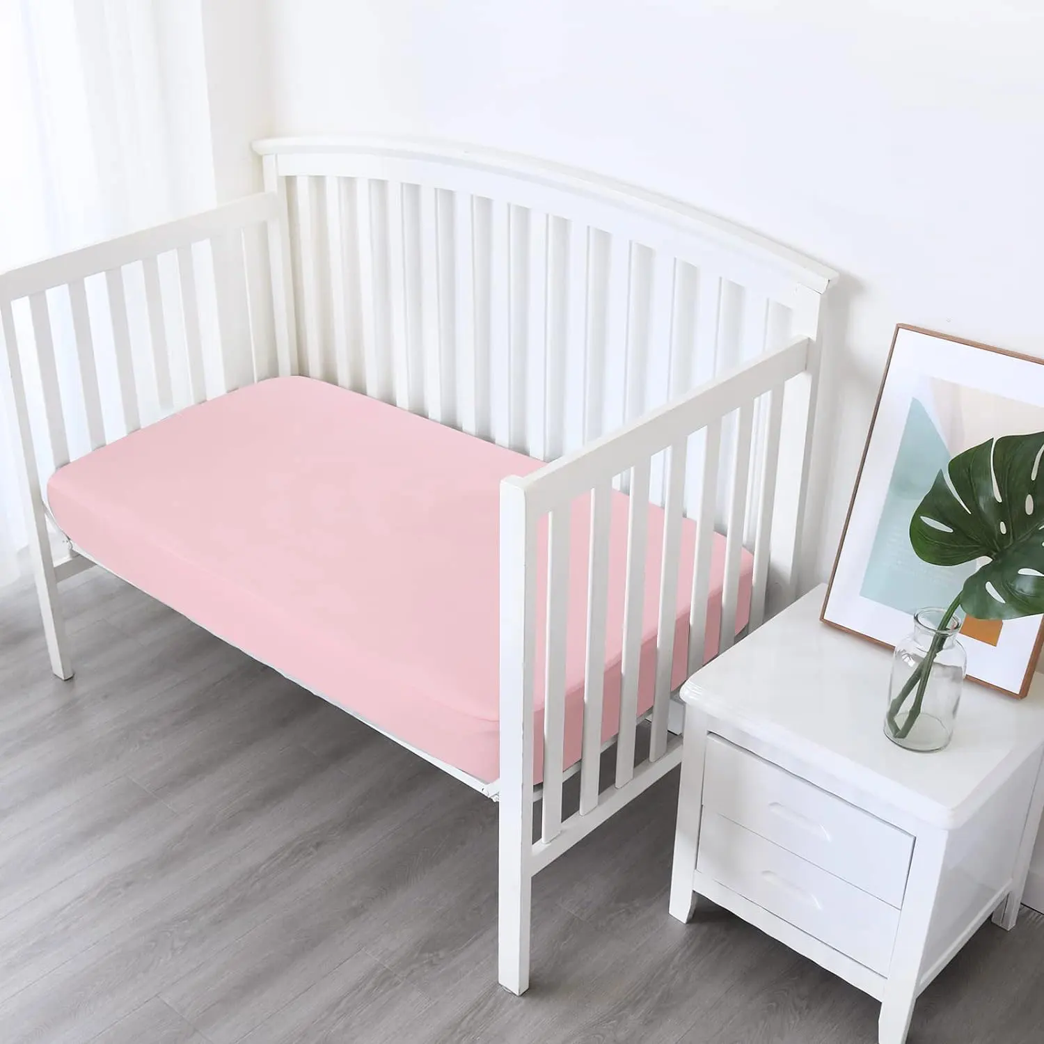 Crib Fitted Sheets Microfiber Bedding Sheet for Baby Fits Crib & Toddler Bed mattresses 4