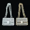 4Pcs Chic Mini Rhinestone Handbag Bag Keychain Decoration Element Women Jewelry Key Chain Small Gift Junk Phone Case Charm 2